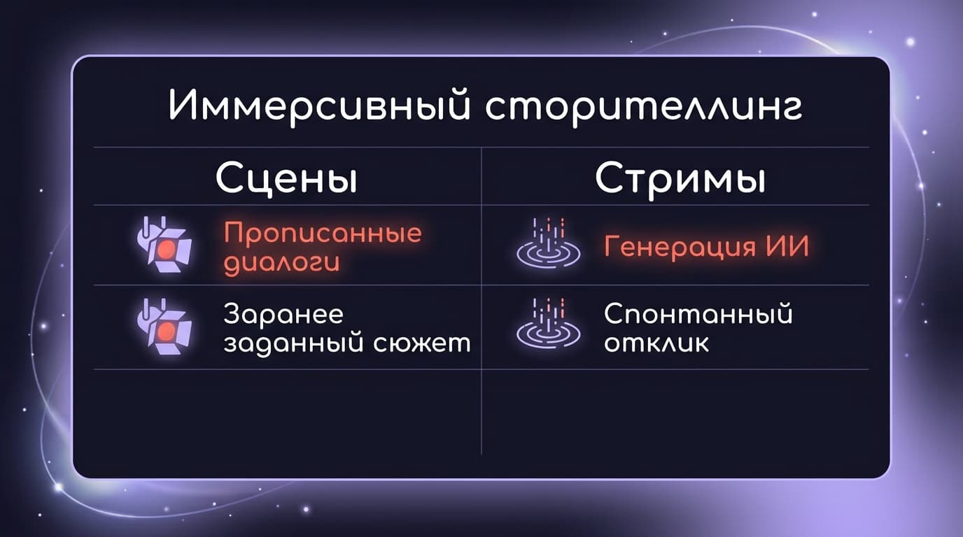 Scenes и Streams в Character AI: разбираемся, чем интерактивные сюжеты отличаются от диалогов-спектаклей — фото 1