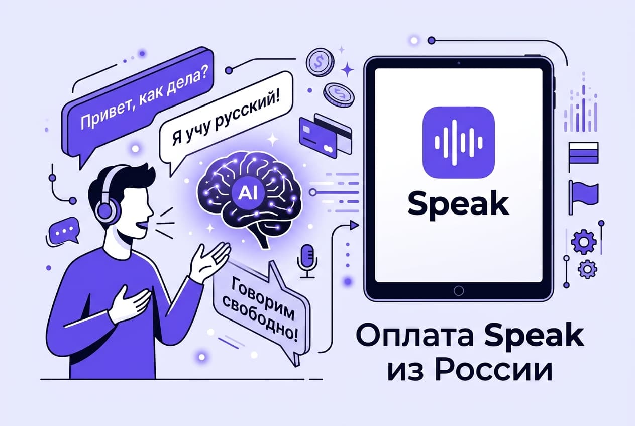 Как оформить подписку Speak из России в 2026 году: без зарубежной карты