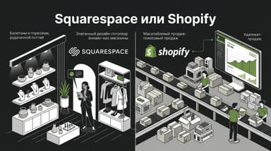 Squarespace или Shopify для магазина: что выбрать под свой случай в 2026