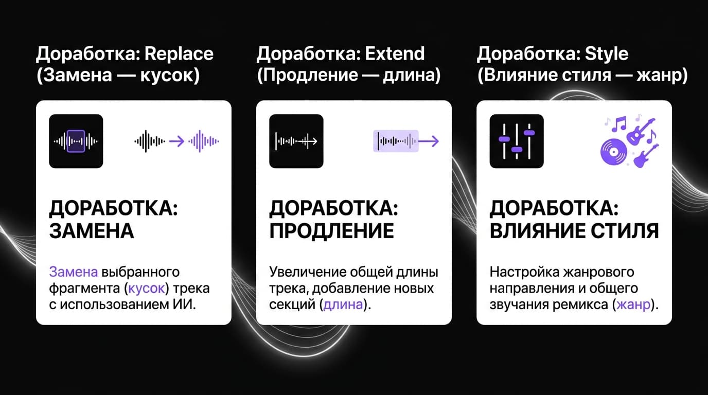 Ремикс в Suno: как перекроить готовую песню в другой жанр и темп — фото 2