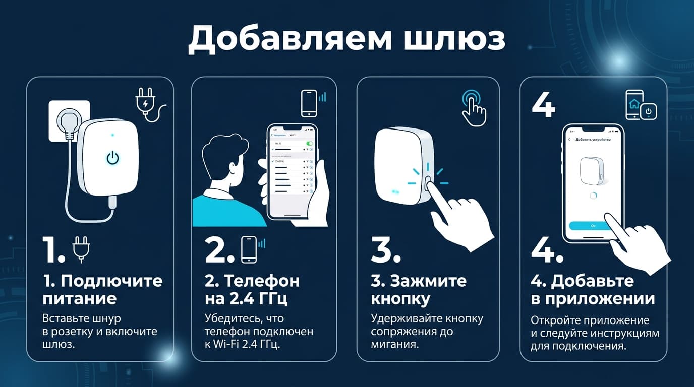 Как добавить шлюз Zigbee в Smart Life и подключить к нему датчики — фото 3