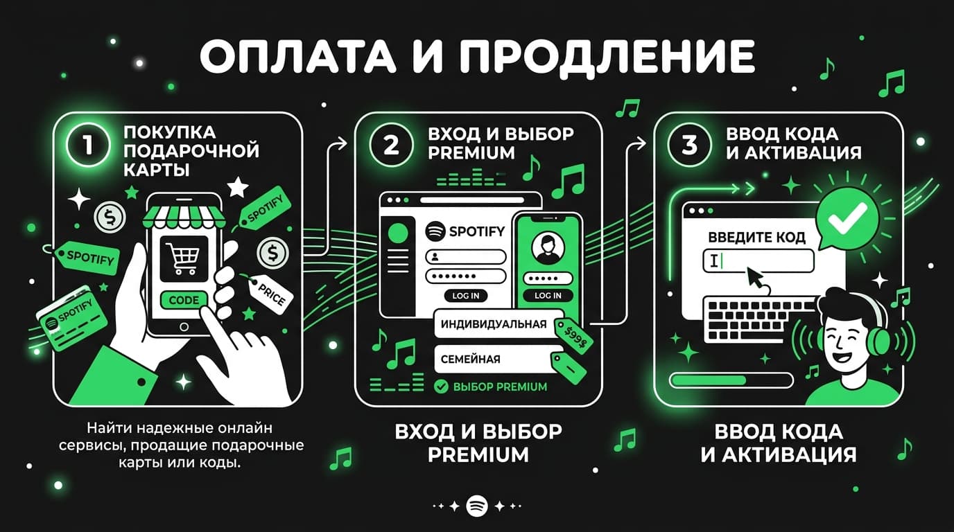 Как оформить подписку Spotify Premium в России: тарифы, пробный период и продление — фото 4