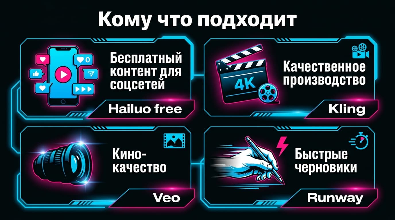 Видео из текста в 2026: Hailuo и три сильных альтернативы — фото 4