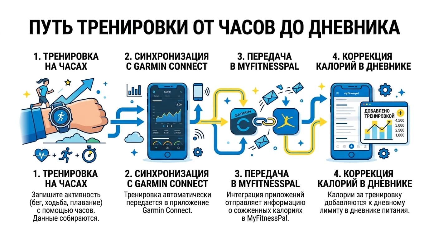 Как синхронизировать MyFitnessPal с трекерами и часами, если синк не работает — фото 4