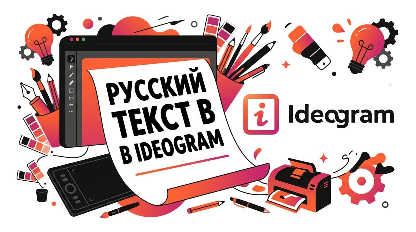 Как сделать русский текст на картинке в Ideogram: кириллица без кракозябр