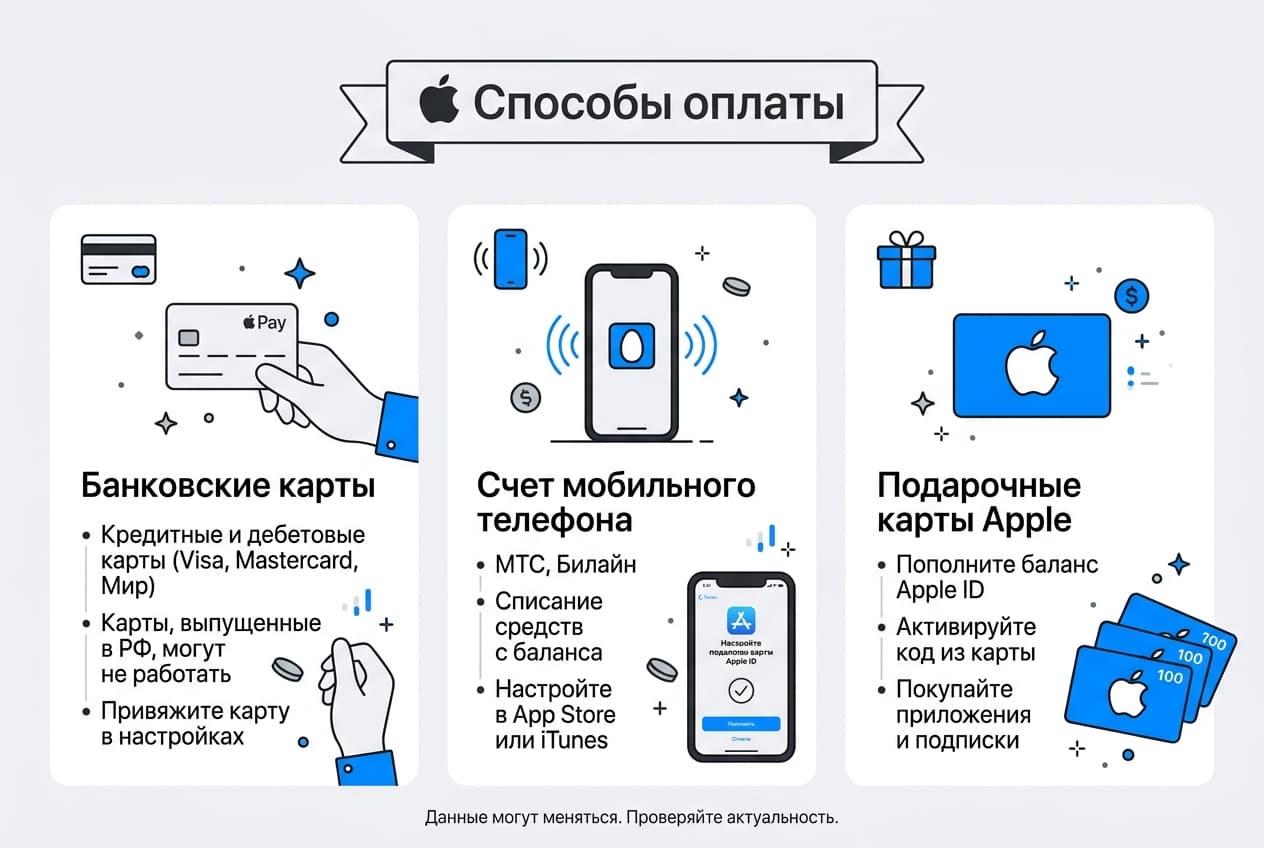 Как оплатить через Apple ID из России в 2026 году: без зарубежной карты — фото 2