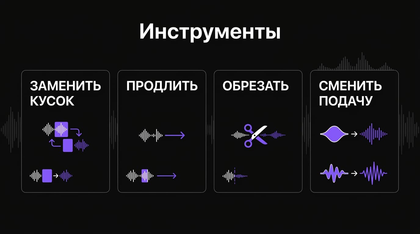 Как доработать готовый трек в Suno, не переделывая песню заново: Replace Section, Extend, Crop и Cover — фото 2