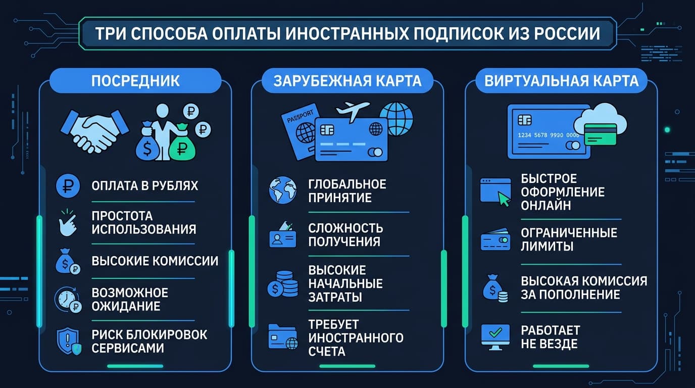Оплата зарубежных подписок из России в 2026 году: разбираем все рабочие пути — фото 1