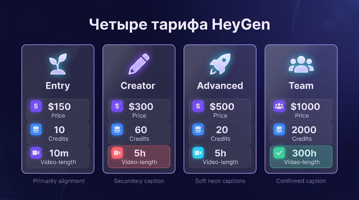 Как оплатить Heygen из России в 2026 году: разбираем тарифы и кредиты — фото 2