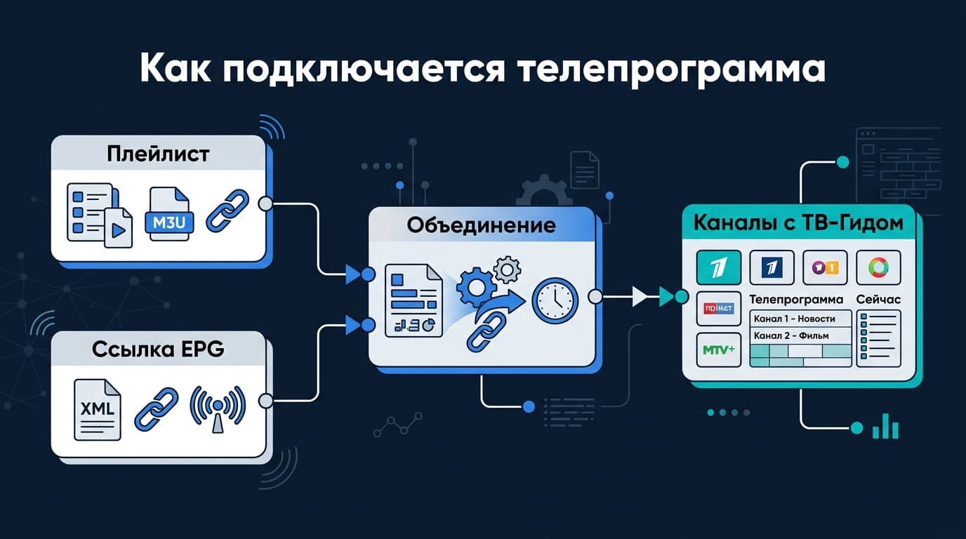 Televizo: как настроить плейлист, чтобы каналы, программа и архив работали как надо — фото 2