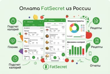 Как оплатить FatSecret из России в 2026 году: подписку Premium без зарубежной карты