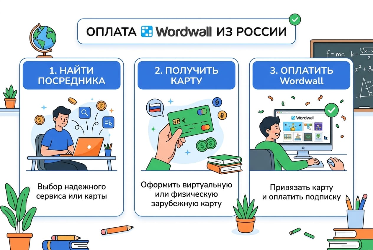 Как оплатить подписку Wordwall из России в 2026 году — фото 3