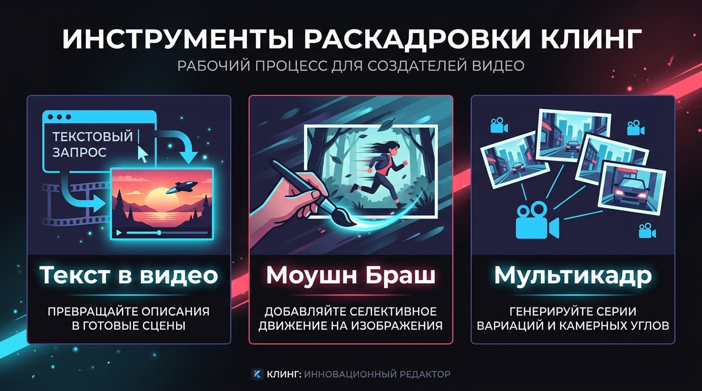 Превиз и раскадровка в Kling: как спланировать сцену до начала съёмок — фото 1