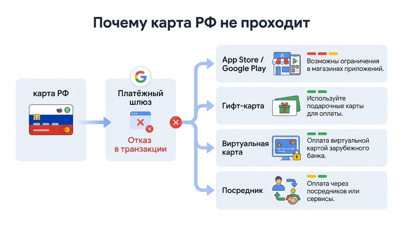 Как оформить подписку Google из России: One, YouTube Premium и Play — фото 1