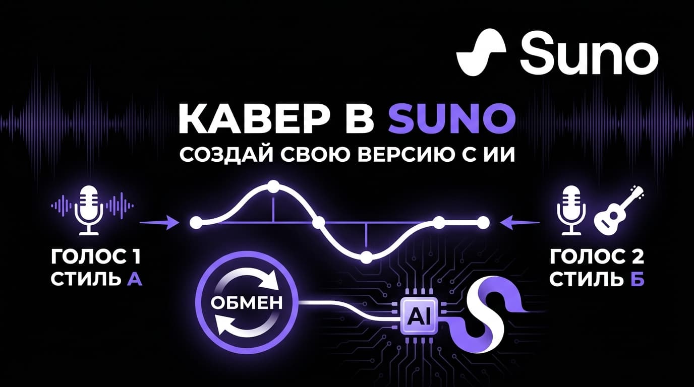 Кавер в Suno: как перепеть песню другим голосом, сохранив узнаваемую мелодию