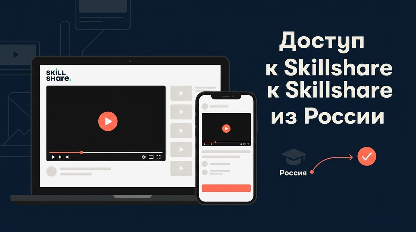 Как заниматься Skillshare из России (доступ): пошаговый разбор