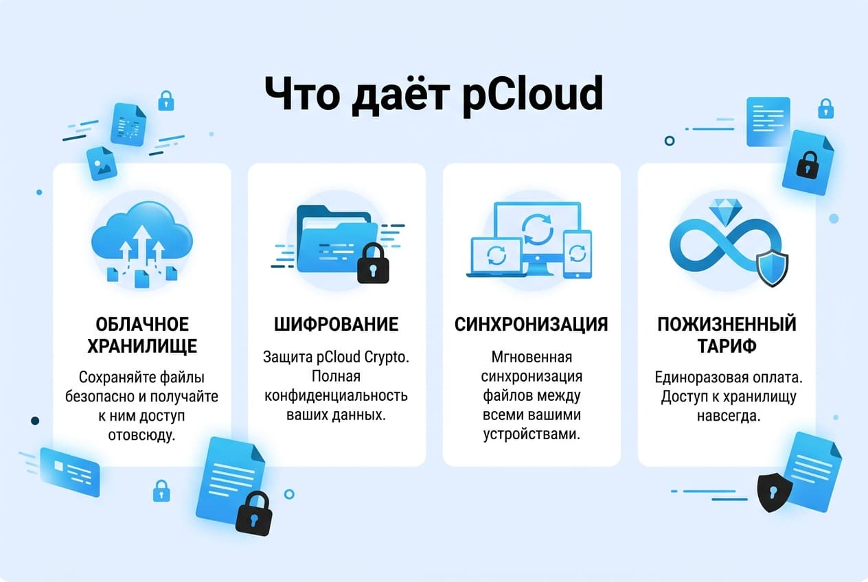 Как оформить подписку pCloud из России в 2026 году: без зарубежной карты — фото 1