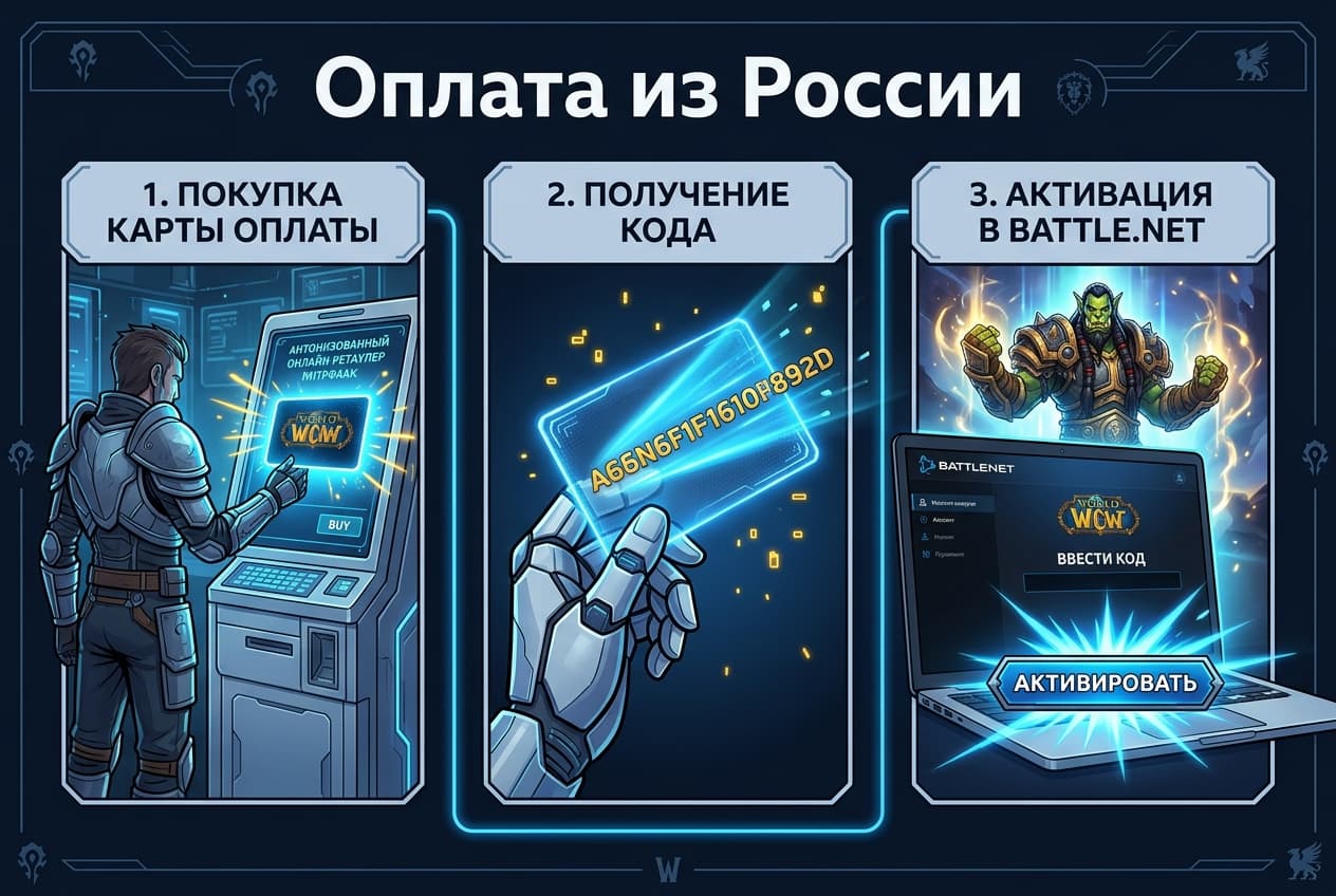 Оплатить подписку Варкрафт из России: рабочие способы 2026 — фото 3
