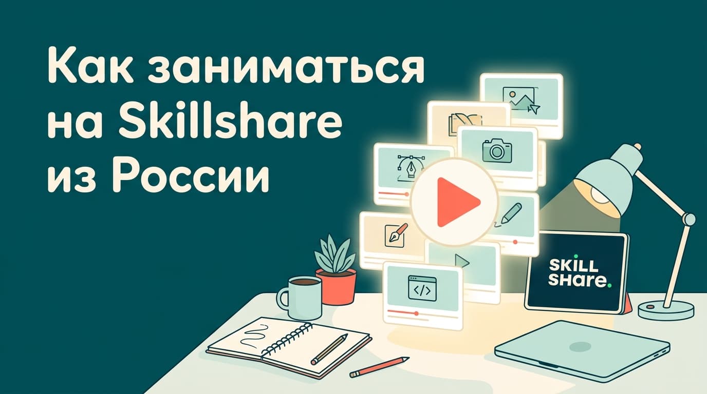 Skillshare из России в 2026-м: сколько стоит подписка, как продлить пробный период и чем оплатить