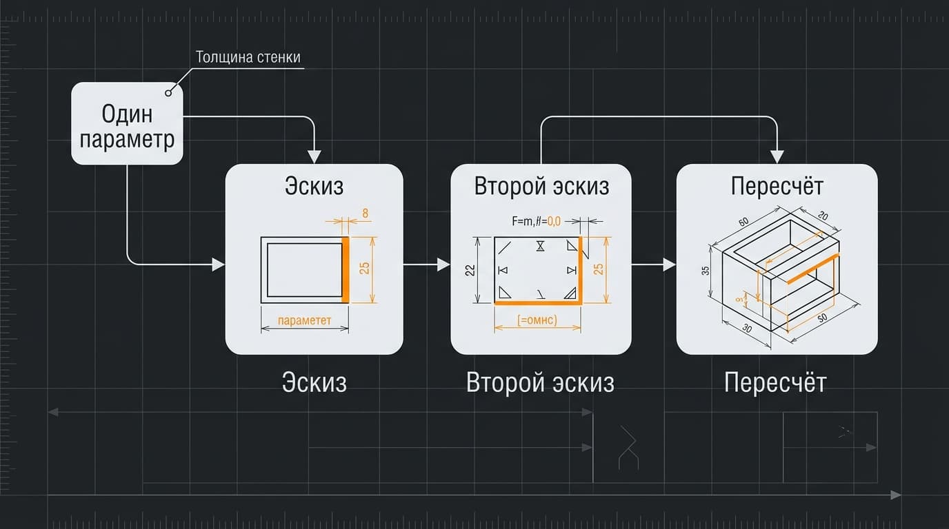 Как задать размер скетча в Fusion 360 и почему он иногда не ставится — фото 4