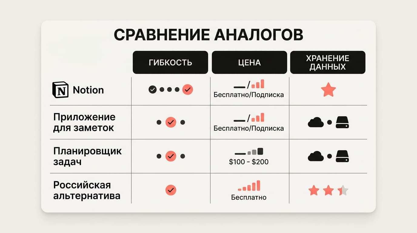 Аналоги Notion: чем заменить сервис и когда это вообще нужно — фото 3