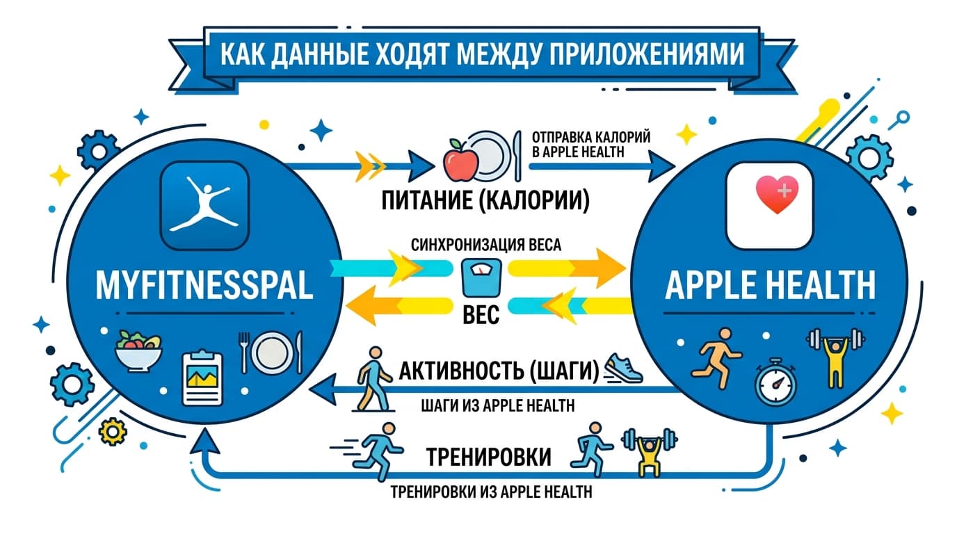 Как синхронизировать MyFitnessPal с трекерами и часами, если синк не работает — фото 2