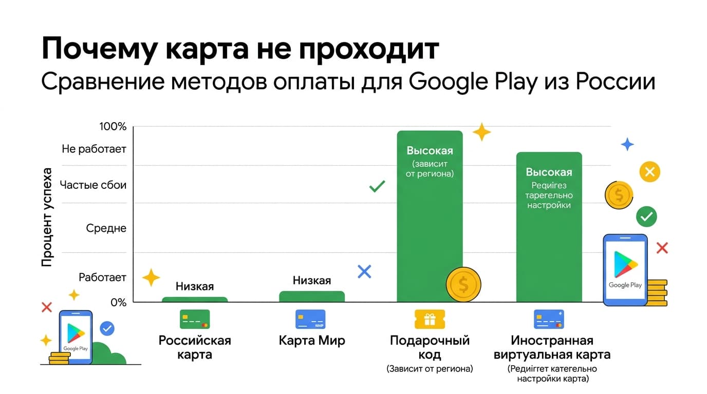 Как оплатить покупку в Плей Маркете из России в 2026 году — фото 2