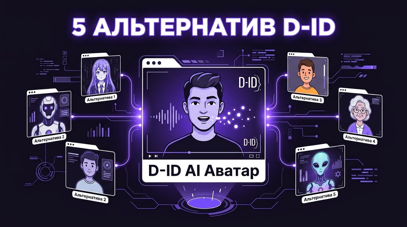 Чем заменить D-ID для видео с ИИ-аватарами: пять рабочих вариантов