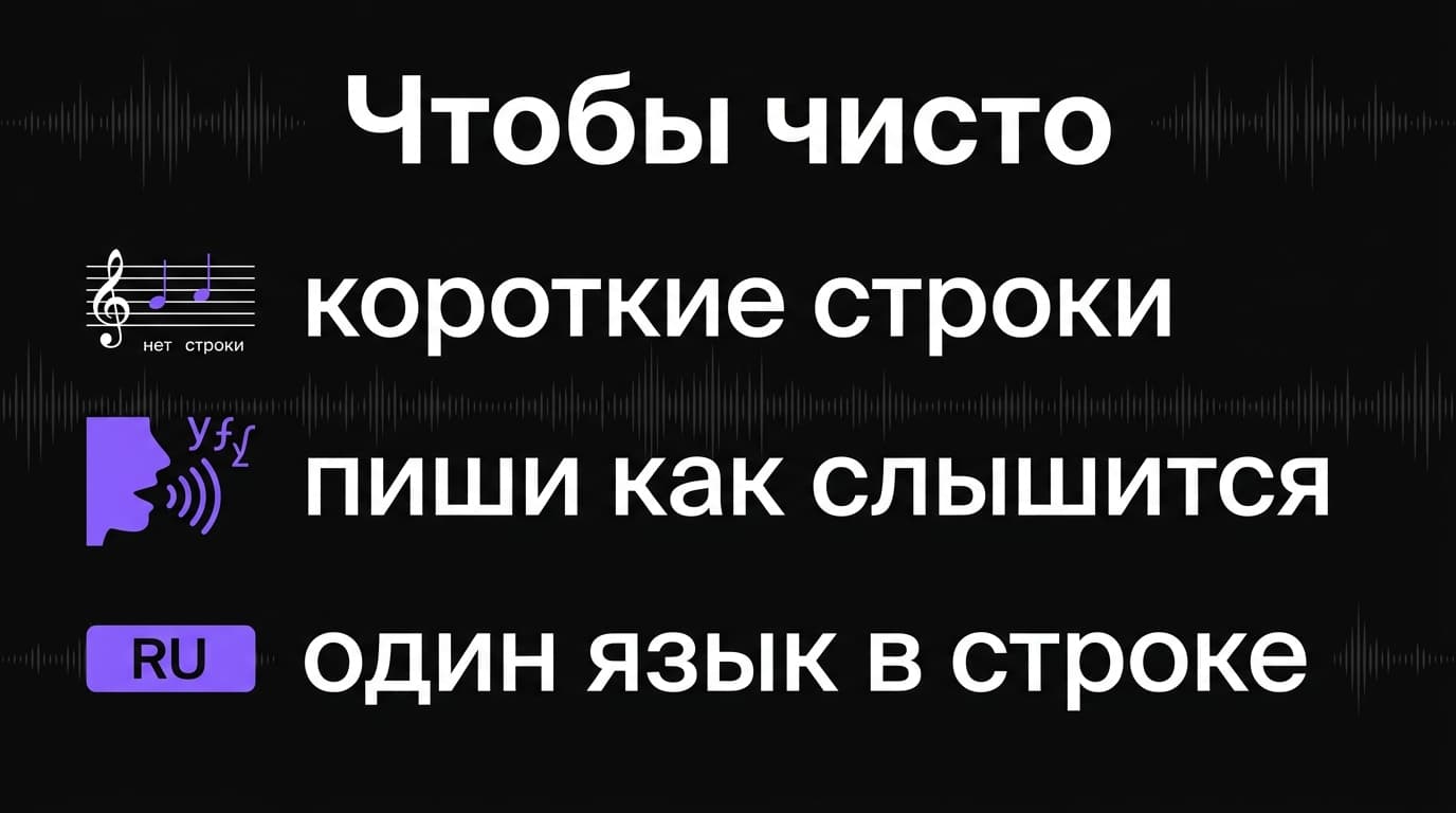 Русский вокал в Suno без акцента: как заставить нейросеть петь чисто — фото 2