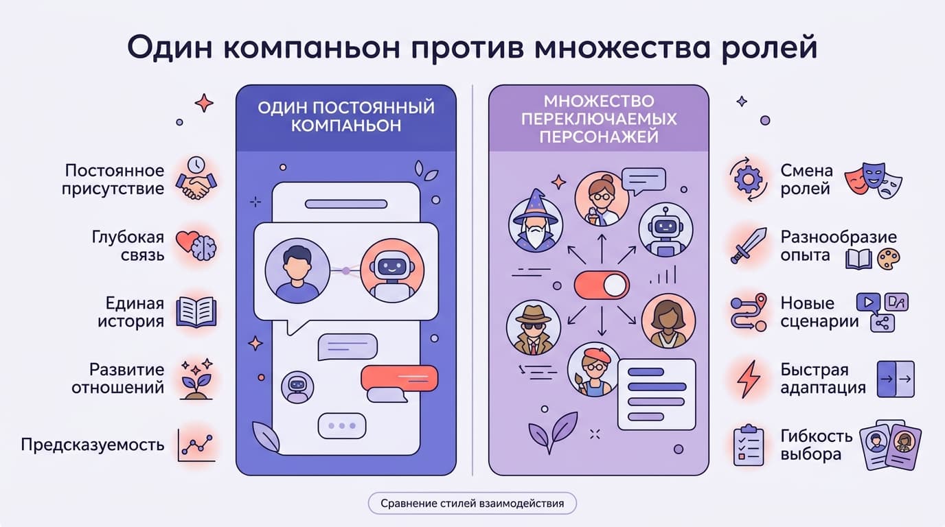 Когда выбрать Replika, а когда Character AI: честное сравнение компаньонов — фото 1