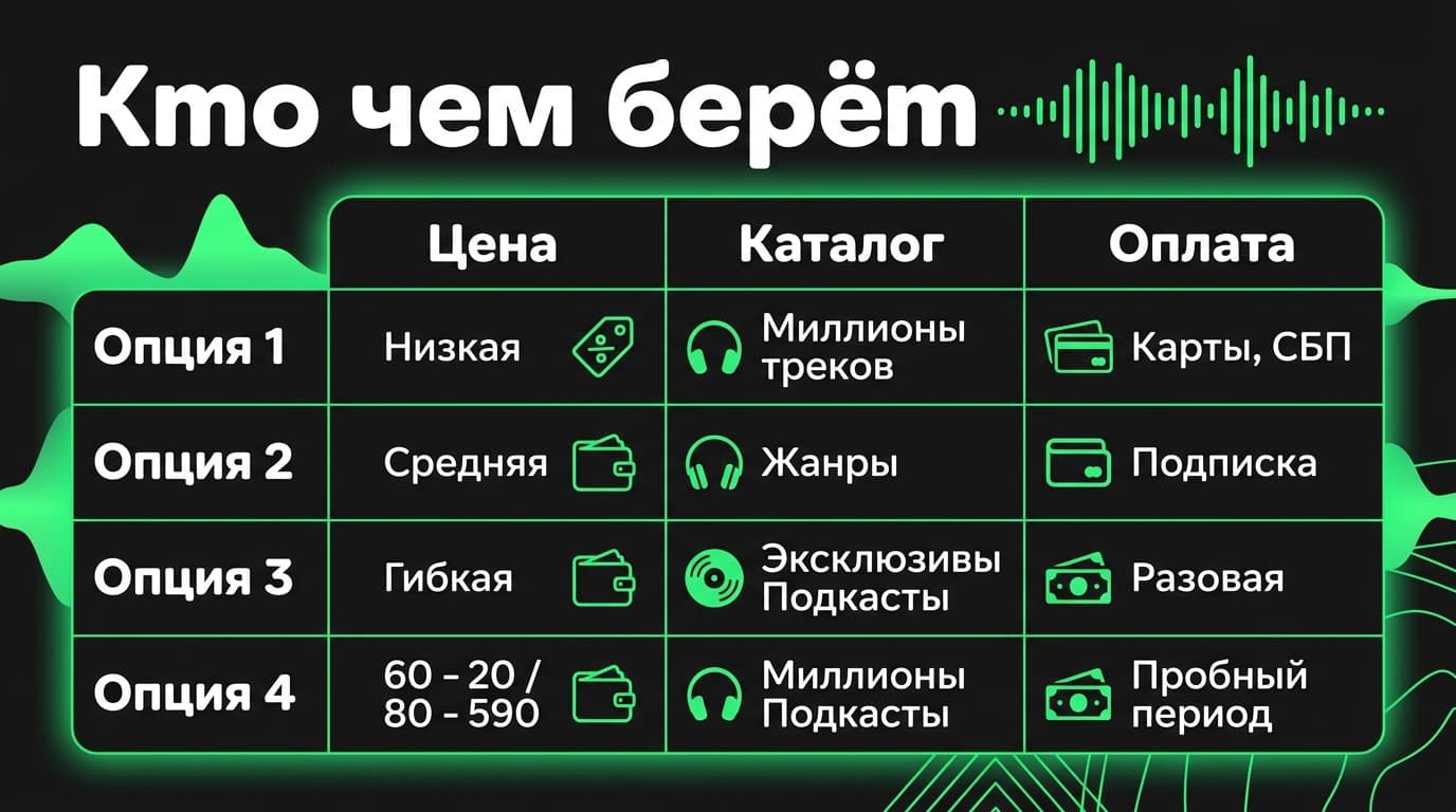 Замена Spotify: три сервиса, которые реально закрывают задачу, и цена вопроса — фото 1