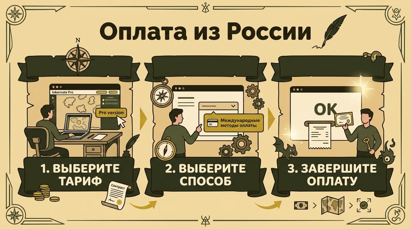 Как оформить подписку Inkarnate из России в 2026 году — фото 3