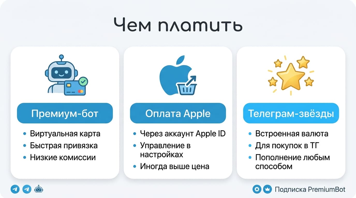 Как оплатить подписку ТГ Премиум в 2026 году из России — фото 3