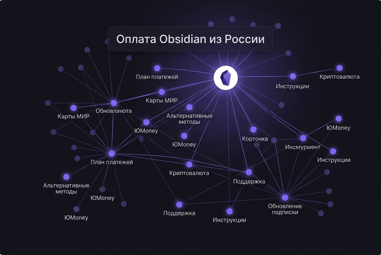 Как оформить подписку Obsidian из России в 2026 году: без зарубежной карты