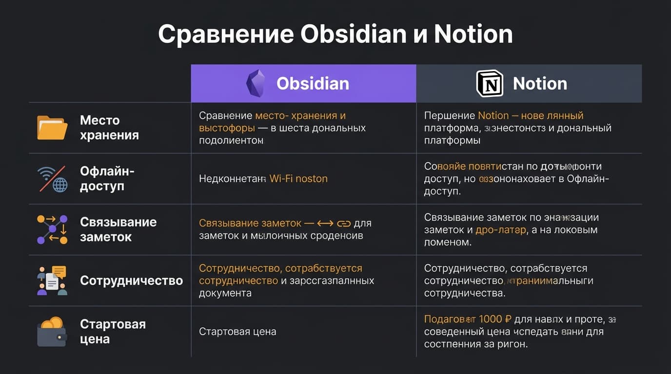 Obsidian или Notion — что лучше: сравнение для заметок и совместной работы — фото 1