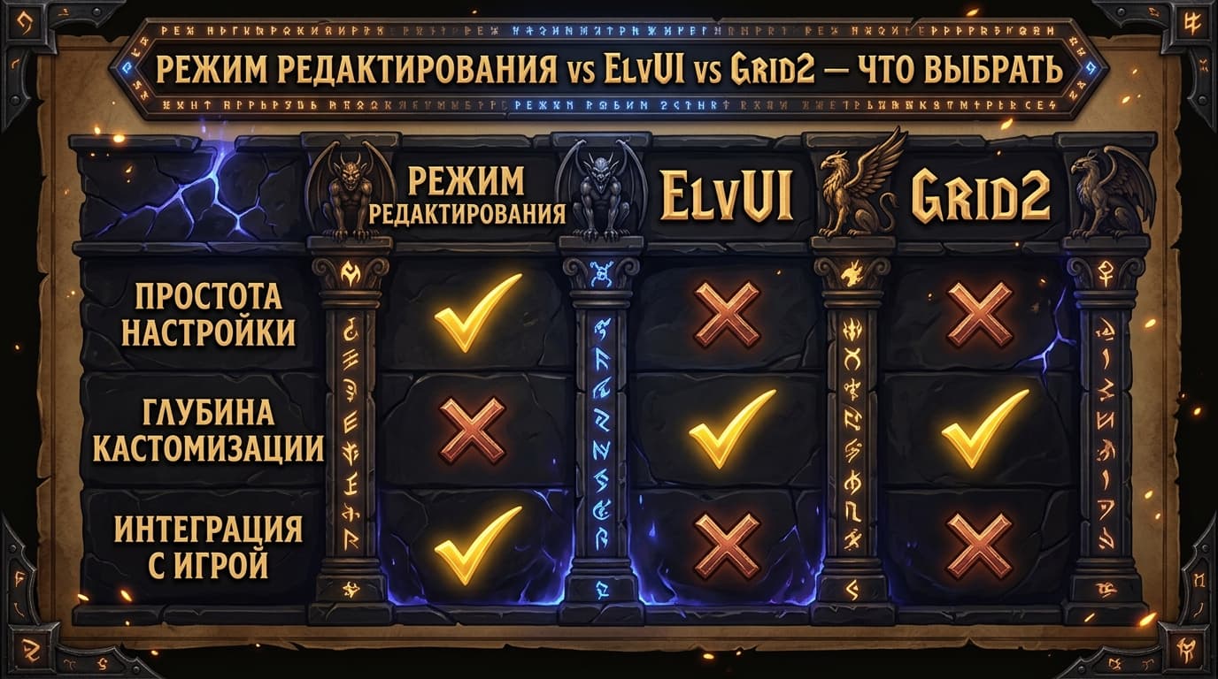Как подвинуть и увеличить окно party в WoW: Edit Mode и аддоны — фото 4