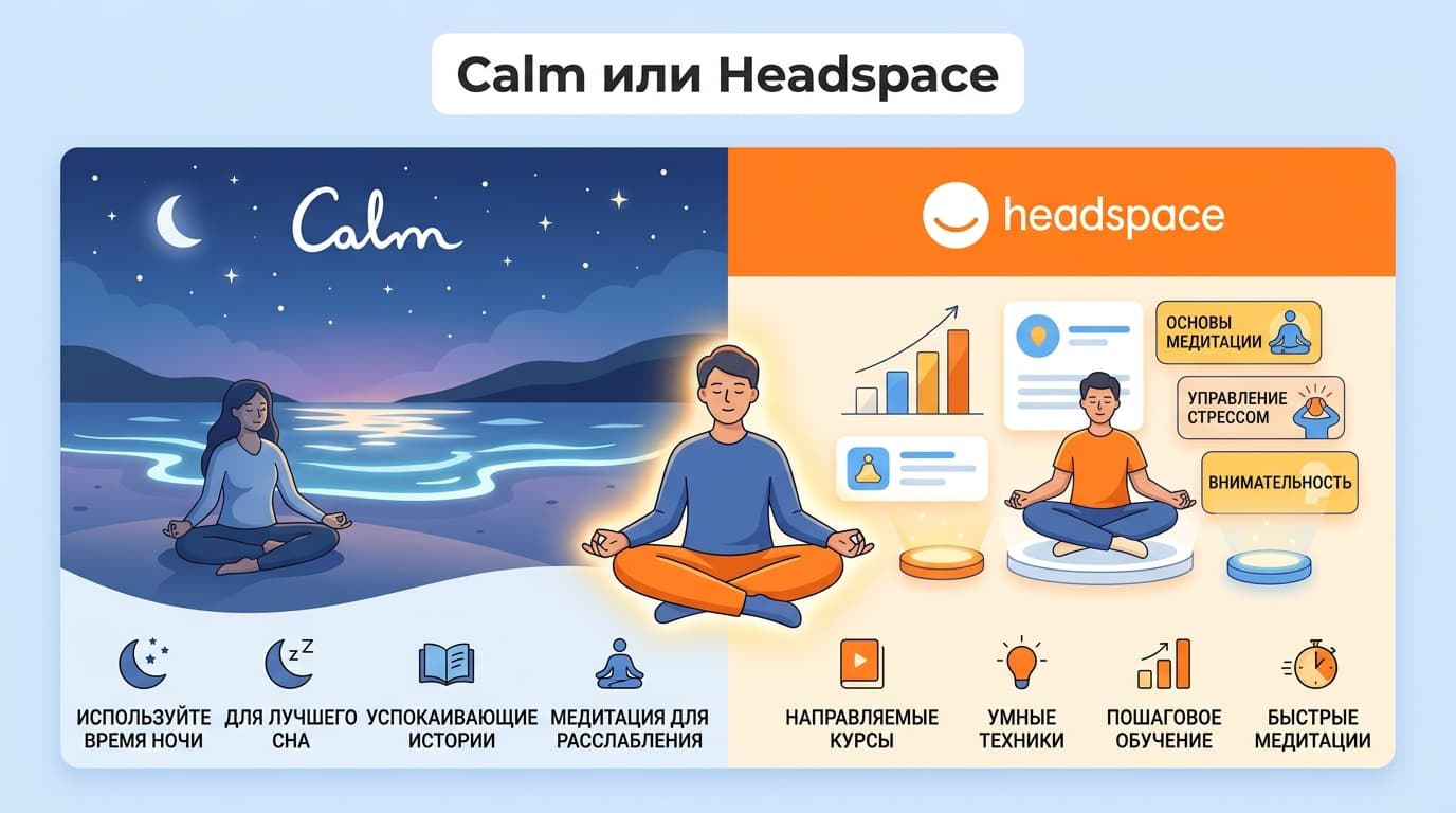 Когда выбрать Calm, а когда Headspace: разбираемся, кому какой подходит