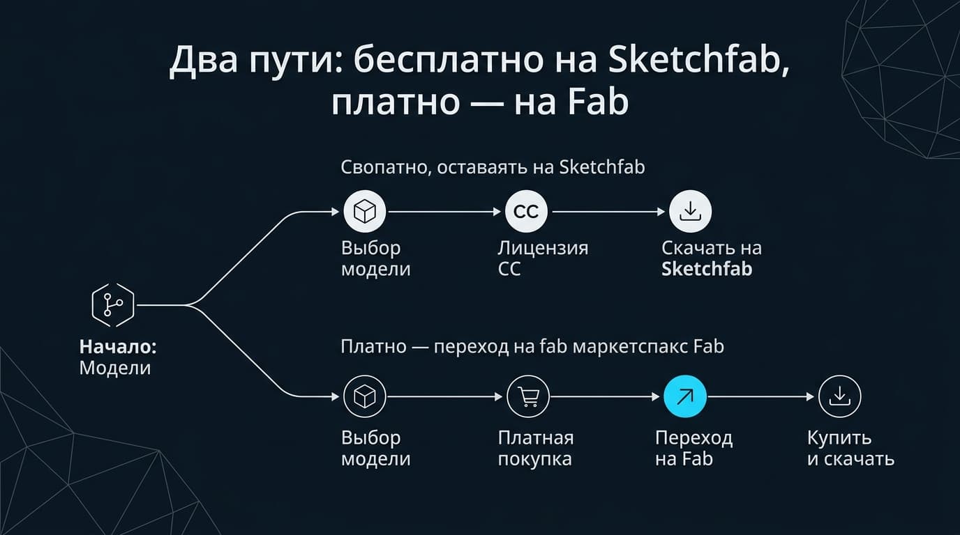 Sketchfab: как скачать 3D-модель — форматы, лицензии и что изменилось после закрытия Store — фото 1