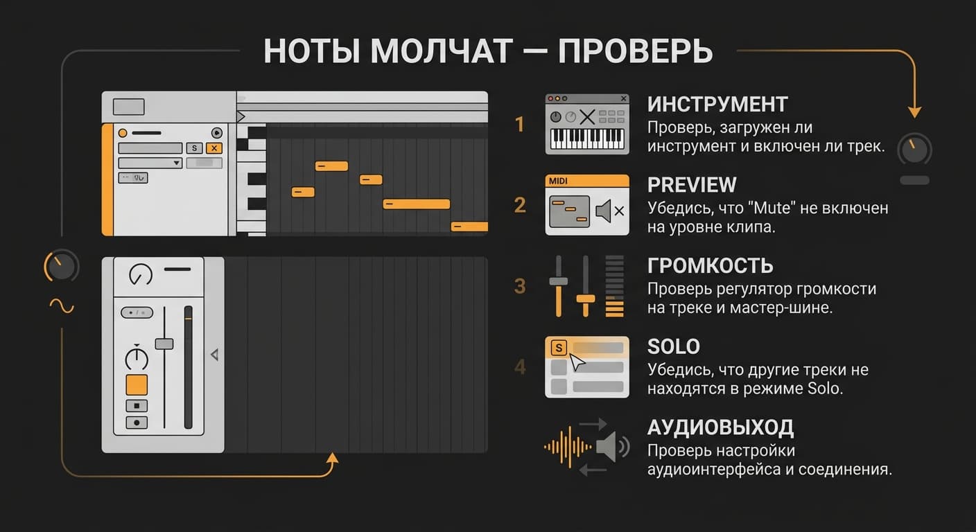 Ableton: как открыть пиано ролл и что делать, если он не открывается — фото 10