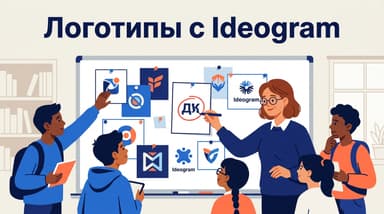 Учитель собрал с детьми логотипы и постеры в Ideogram и честно показал, где ИИ путает буквы