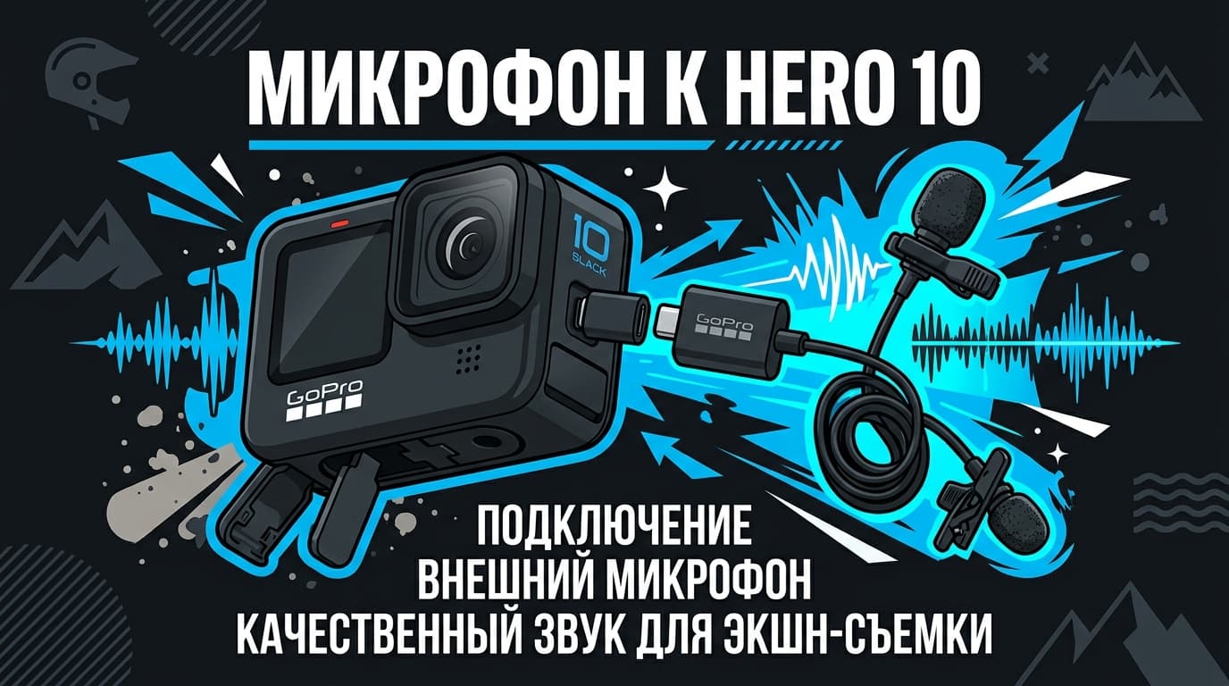 Как подключить микрофон к GoPro Hero 10: адаптеры, настройка и нюансы
