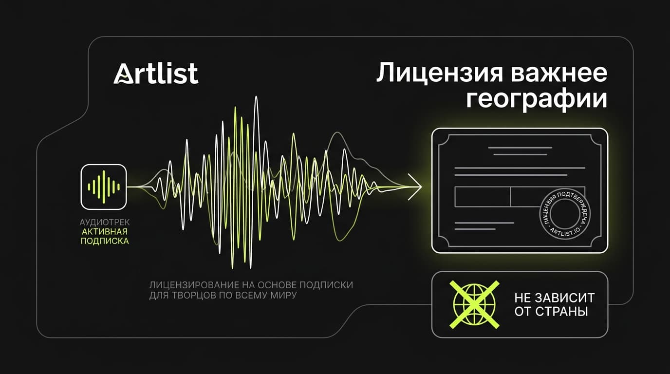 Можно ли официально скачивать музыку Artlist.io в РФ и что именно даёт лицензия