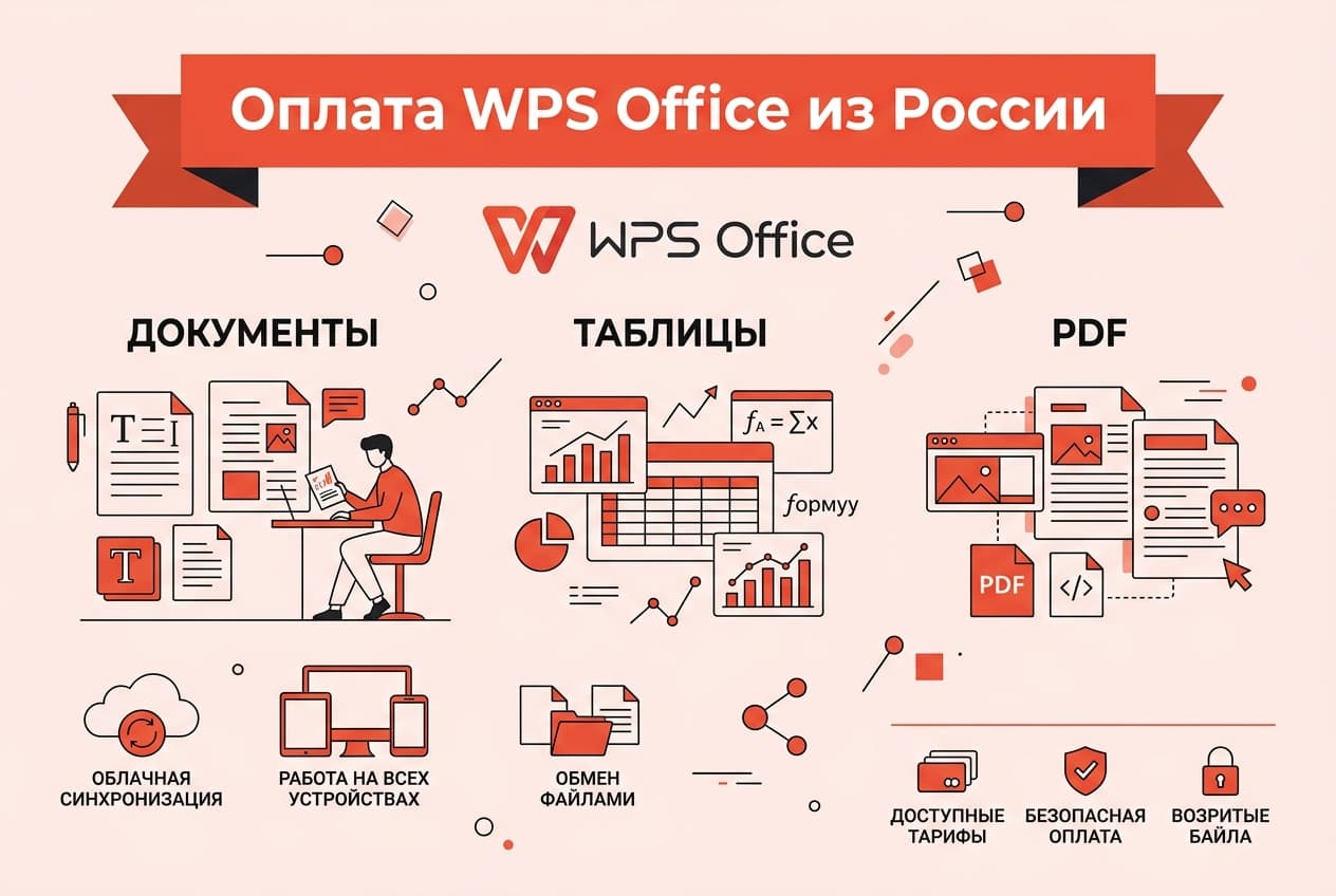 Как оплатить подписку WPS Office из России в 2026 году: без зарубежной карты