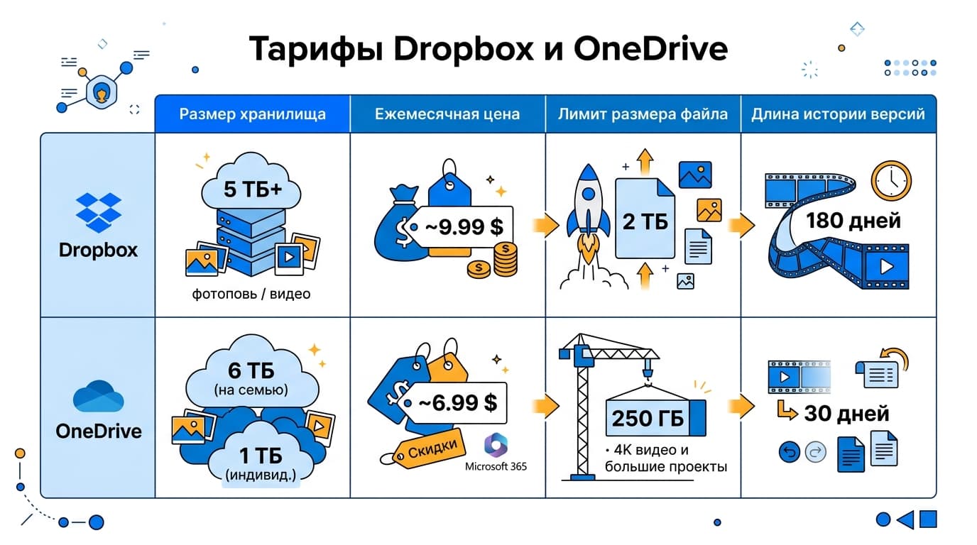 Dropbox против OneDrive: как выбрать облако под свои файлы — фото 1
