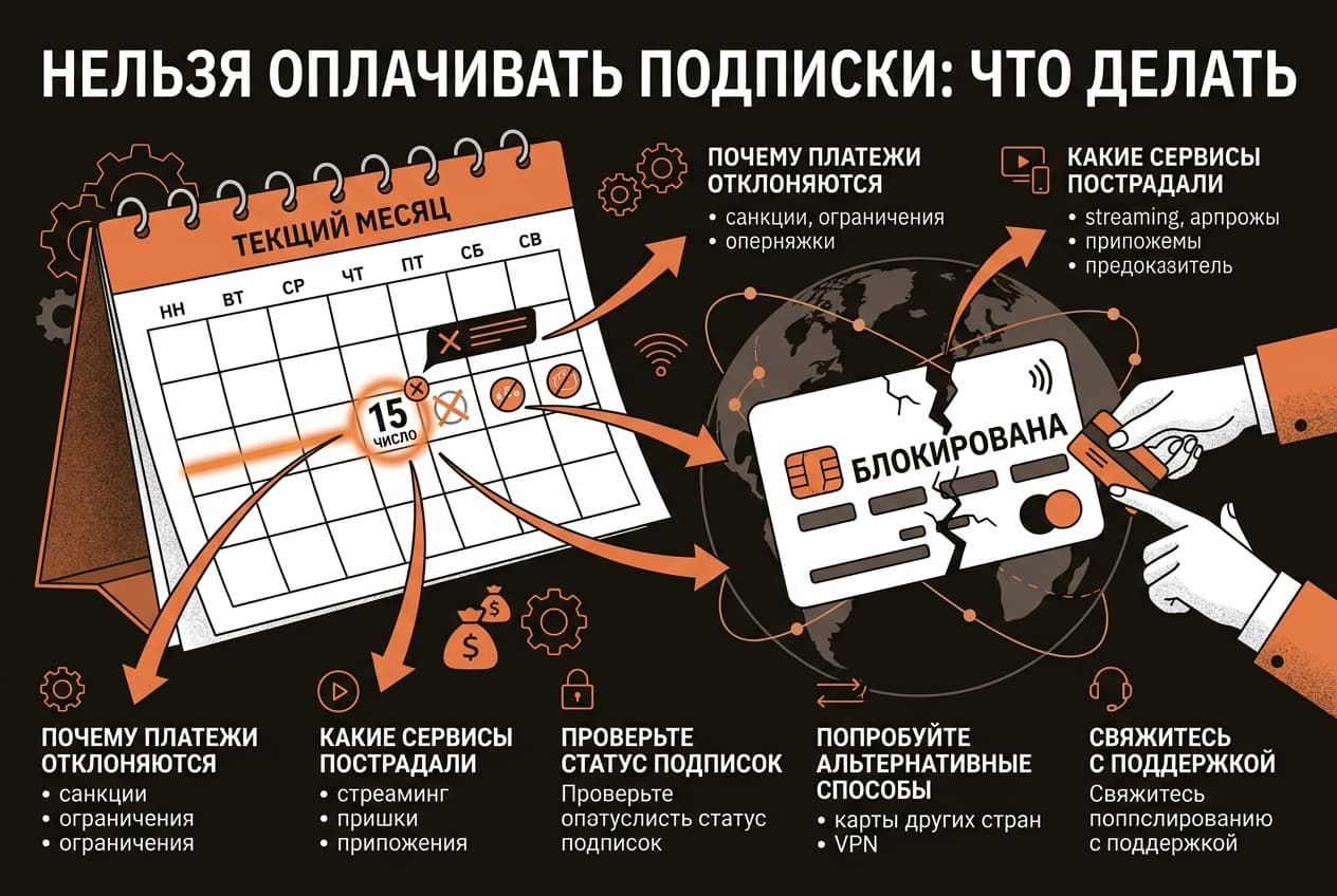 Нельзя оплачивать подписки из России в 2026 году? Что случилось и что делать