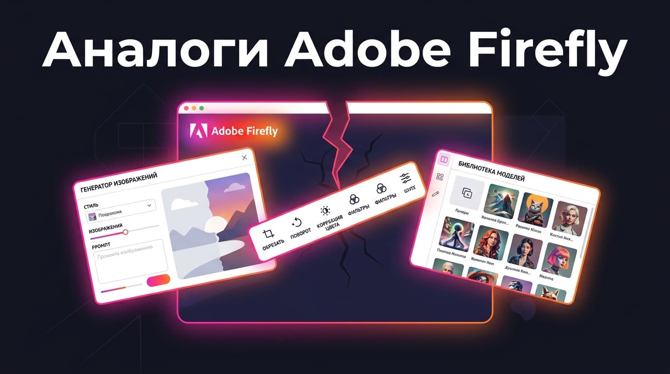 Аналоги Adobe Firefly: чем заменить генератор и что теряешь при переходе