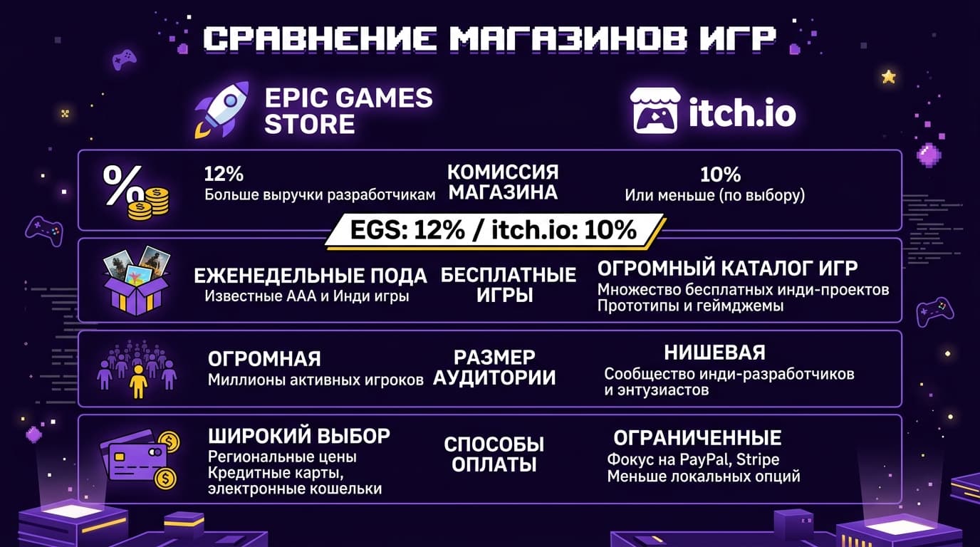 Epic Games Store vs itch.io: где искать инди-игры в 2026 — фото 1
