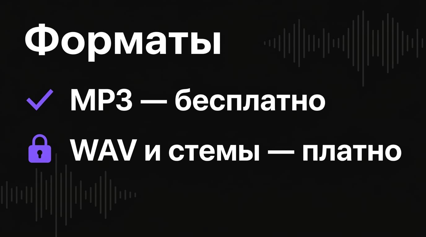 Скачать трек с Suno на устройство: пошаговая инструкция и выбор формата — фото 2