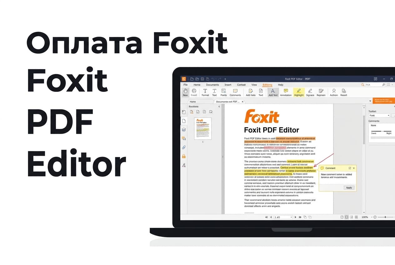 Как оплатить подписку Foxit из России в 2026 году