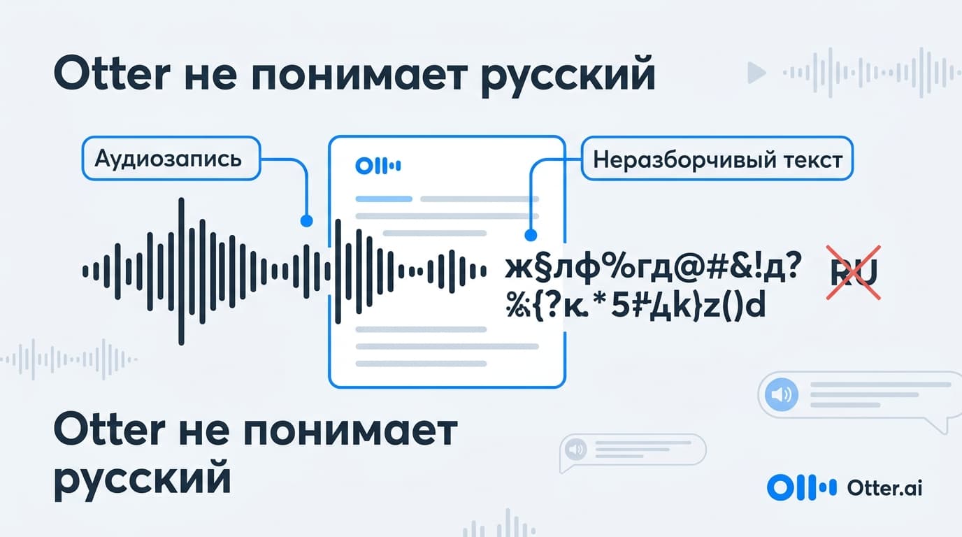Что делать, если нужен русский язык, а Otter его не транскрибирует: почему так и чем заменить